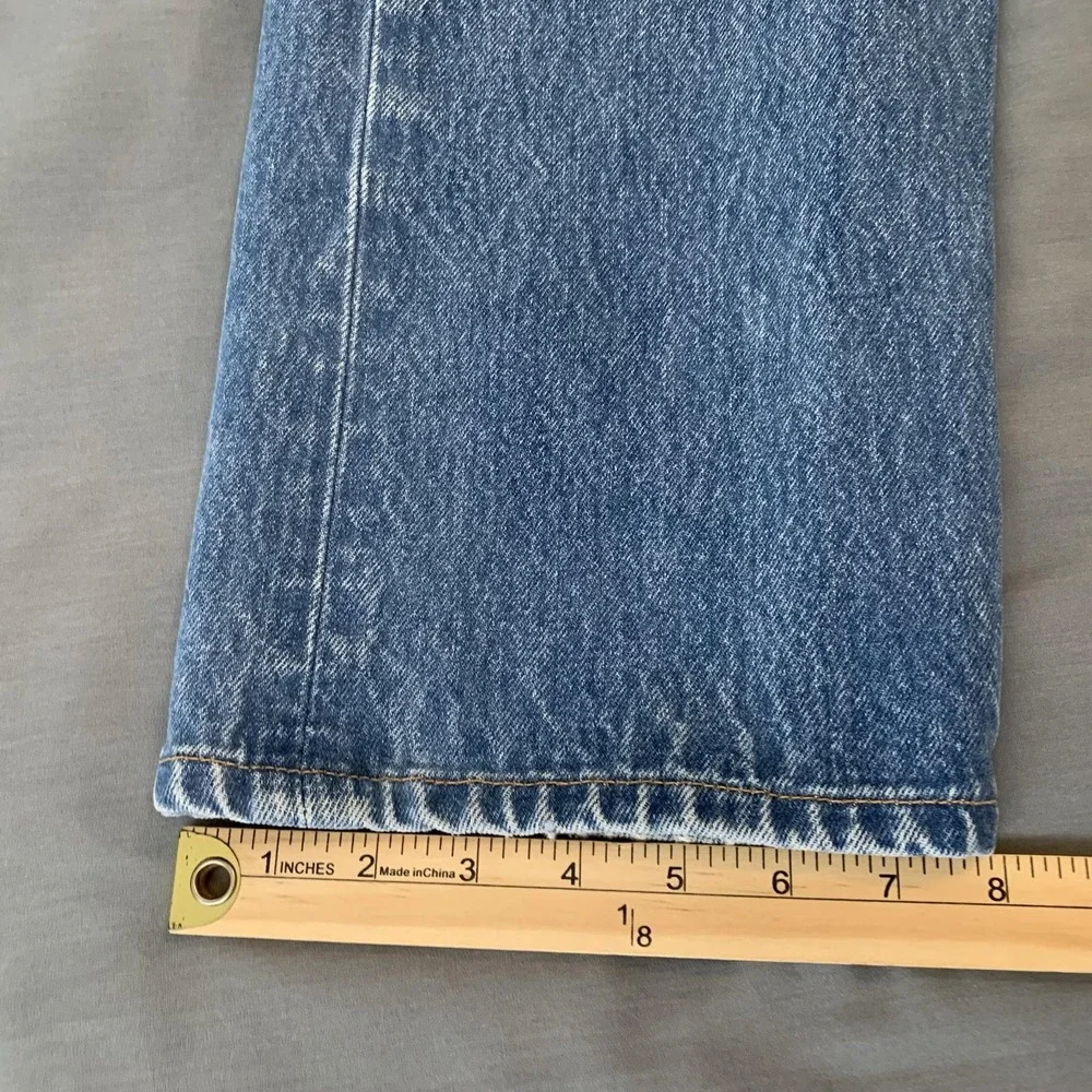 Vintage Levis 501 Jeans Mens 38x33 (34x28) Light Blue Straight Leg Distressed